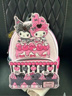 Loungefly Pink Black Sanrio My Melody & Kuromi Dessert Backpack